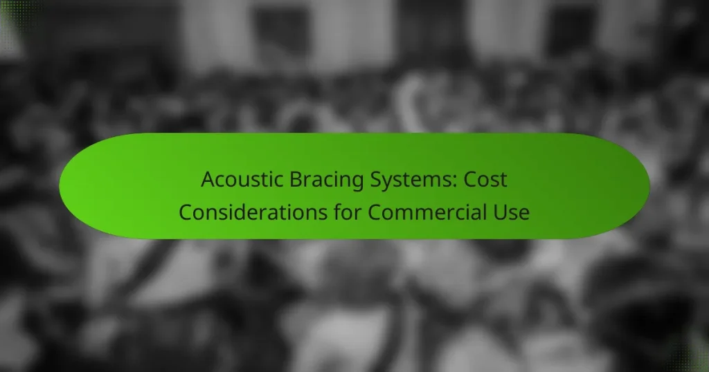 Acoustic Bracing Systems: Cost Considerations for Commercial Use