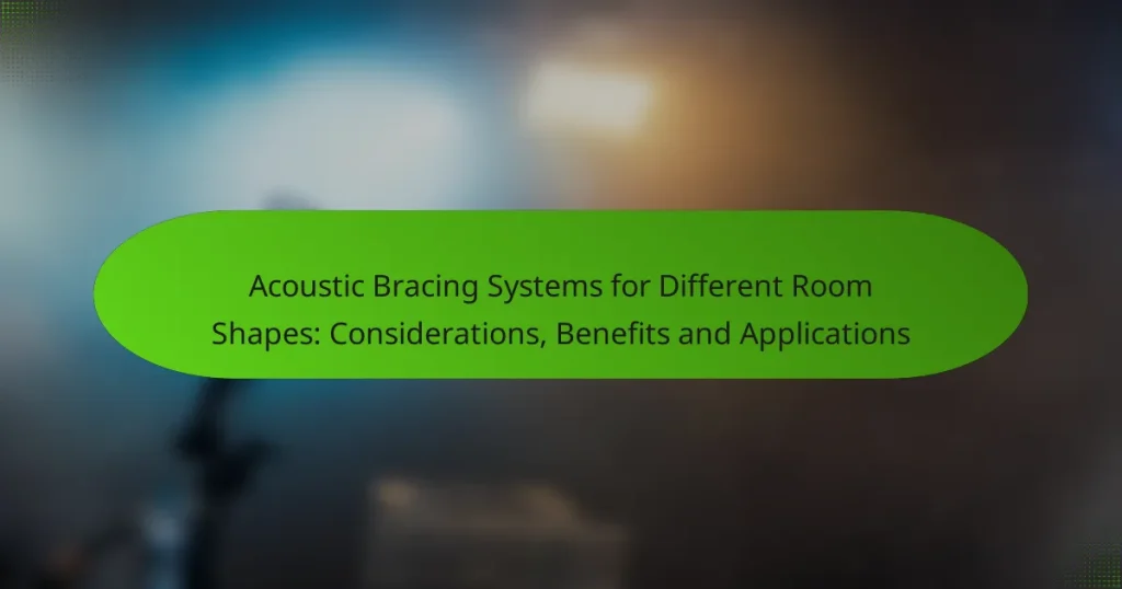 Acoustic Bracing Systems for Different Room Shapes: Considerations, Benefits and Applications