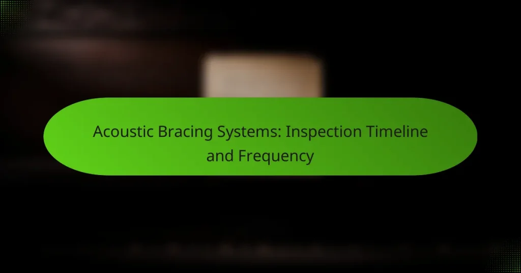 Acoustic Bracing Systems: Inspection Timeline and Frequency