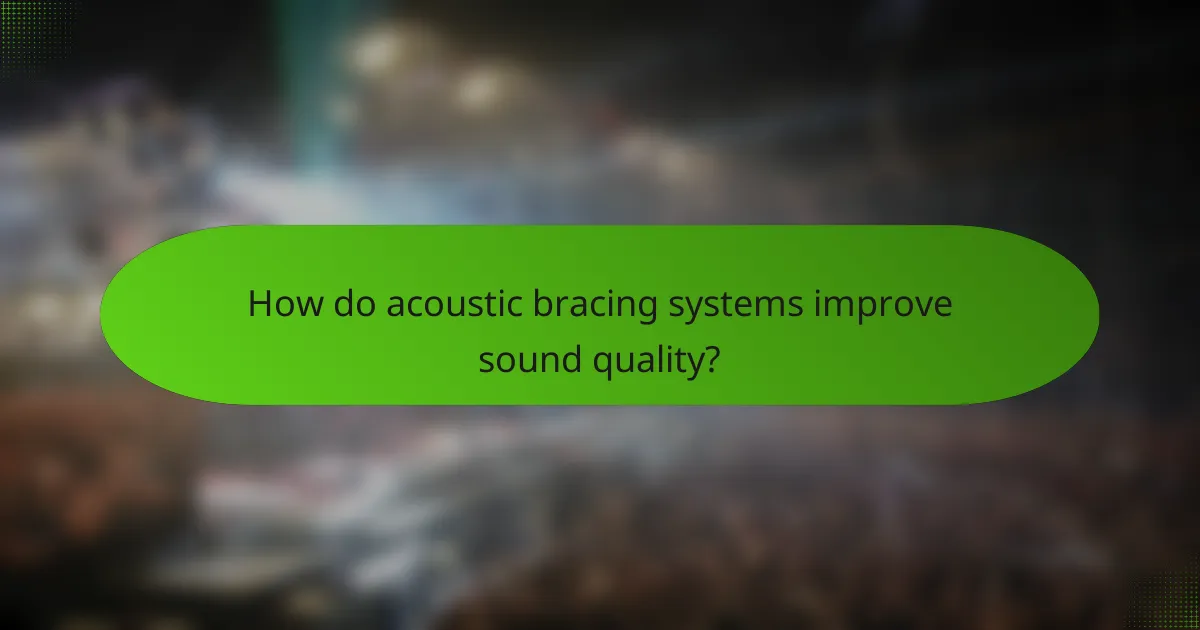How do acoustic bracing systems improve sound quality?