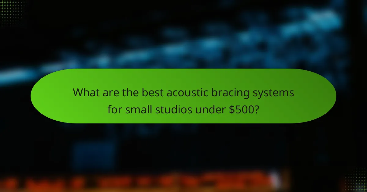 What are the best acoustic bracing systems for small studios under $500?