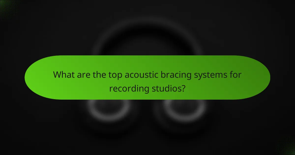 What are the top acoustic bracing systems for recording studios?