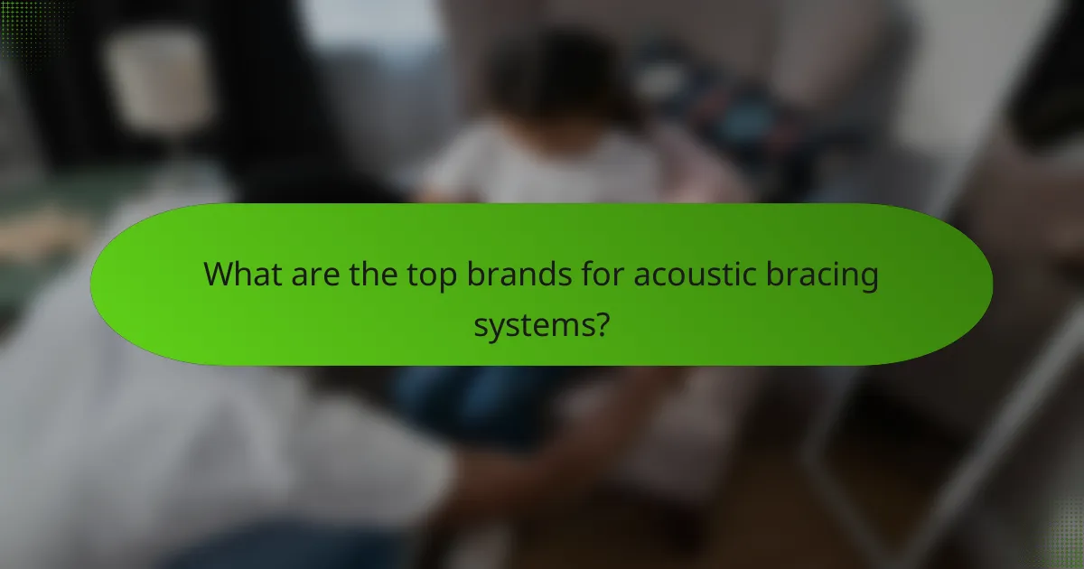 What are the top brands for acoustic bracing systems?