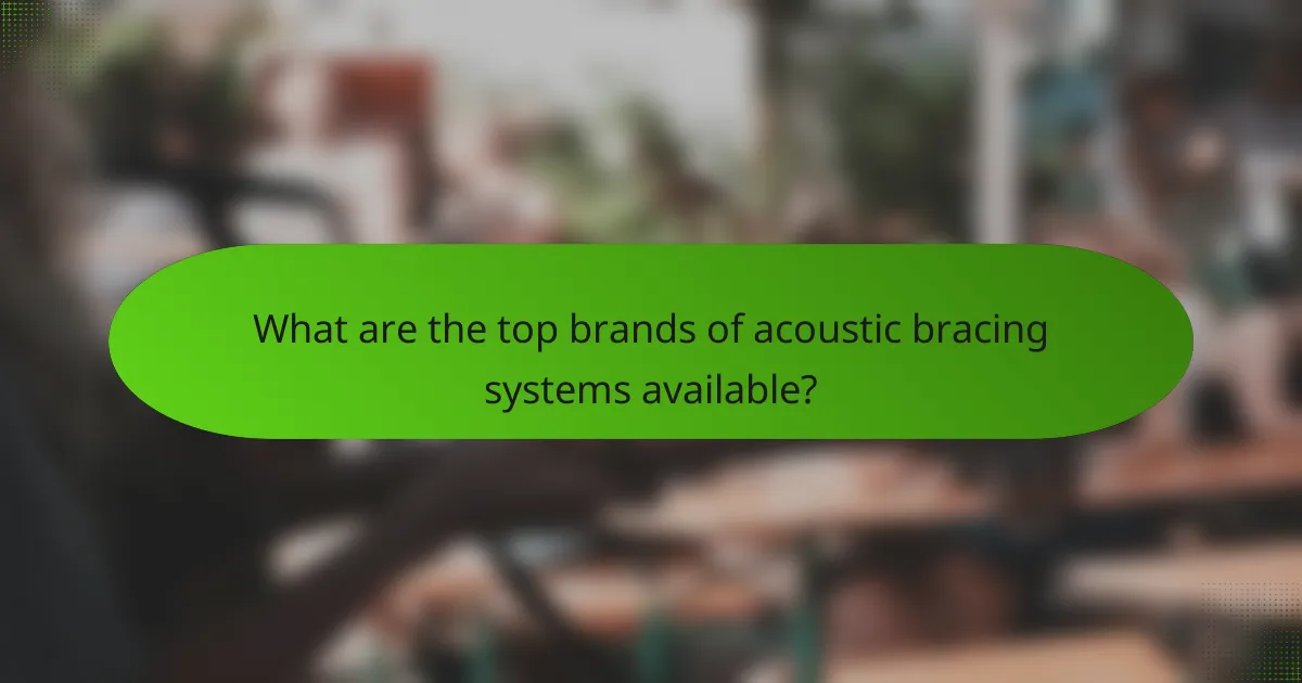 What are the top brands of acoustic bracing systems available?