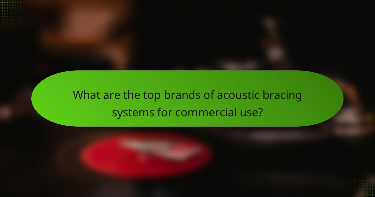 What are the top brands of acoustic bracing systems for commercial use?