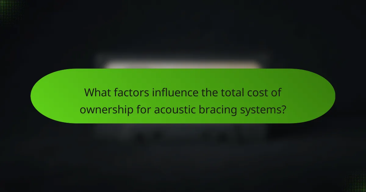 What factors influence the total cost of ownership for acoustic bracing systems?