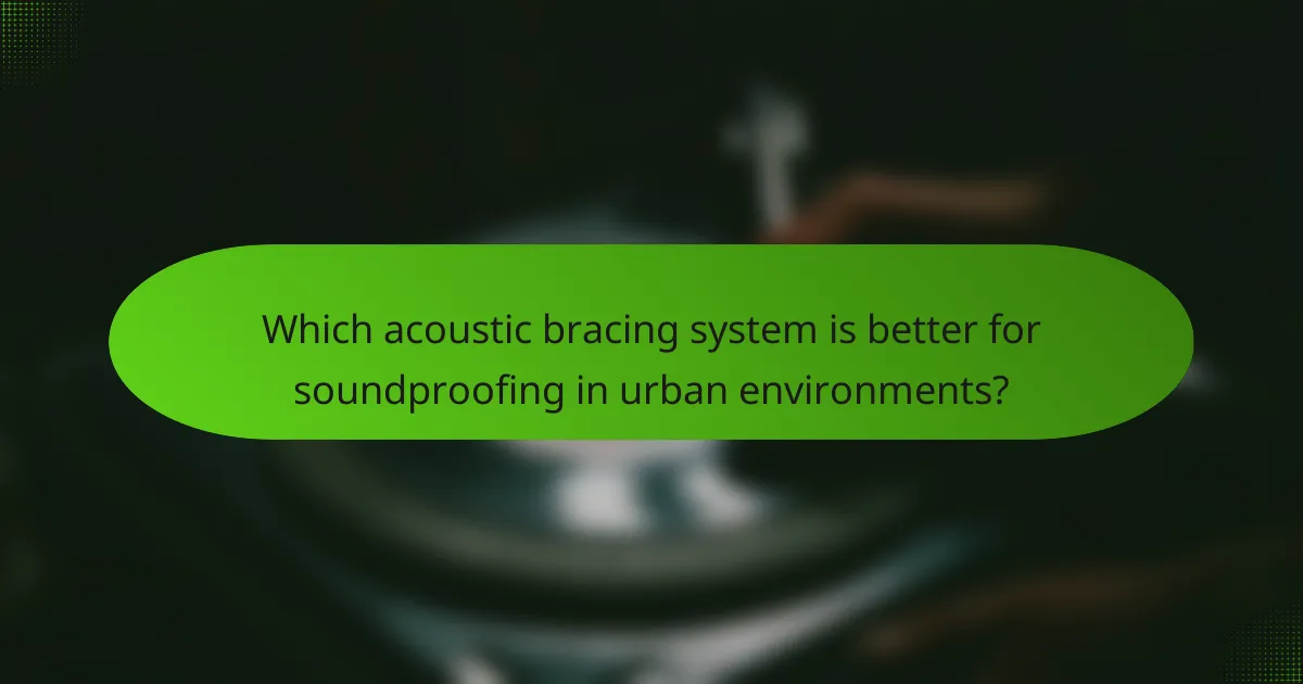 Which acoustic bracing system is better for soundproofing in urban environments?
